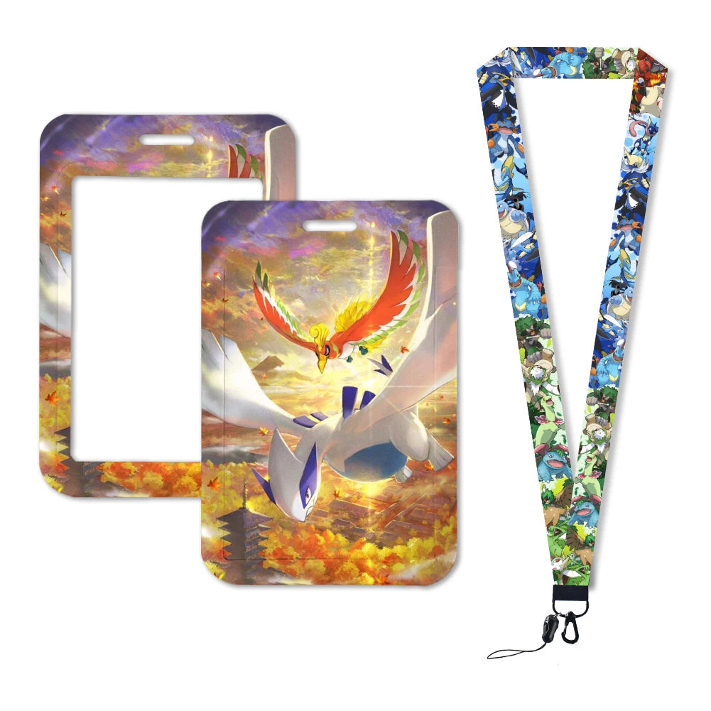 Pokemon Name Tag Card Holder with Lanyard - 52 Styles