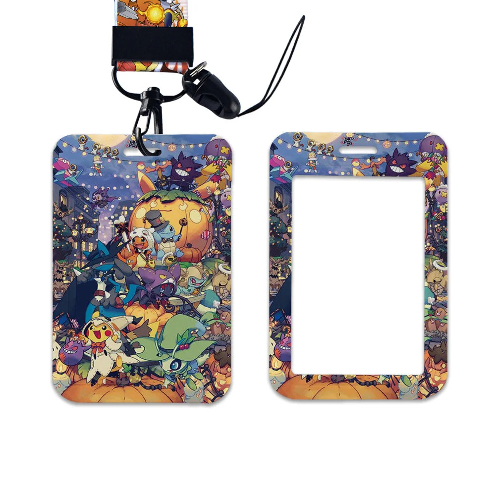 Pokemon Name Tag Card Holder with Lanyard - 52 Styles
