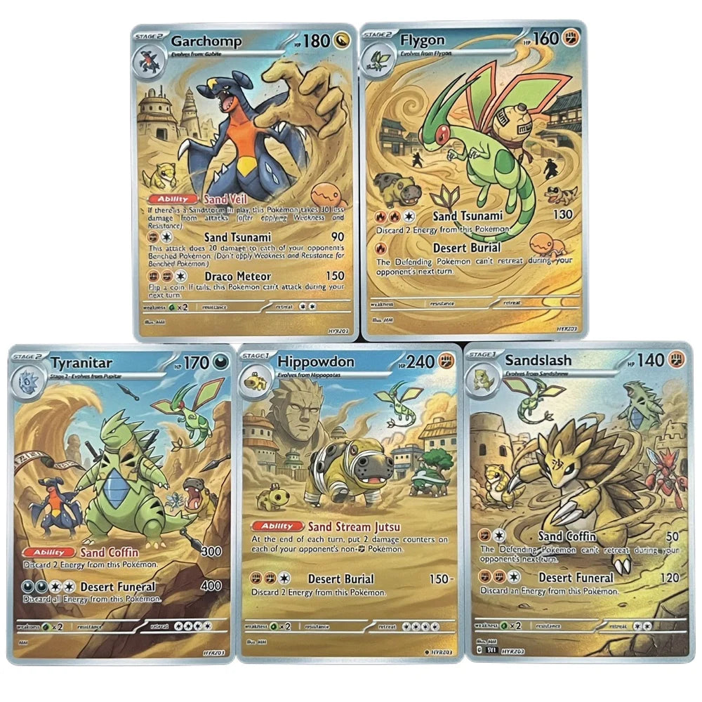 Sunagakure - Village caché du sable - Naruto x Pokémon - Jeu de cartes Fan Art