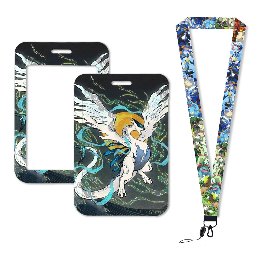 Pokemon Name Tag Card Holder with Lanyard - 52 Styles