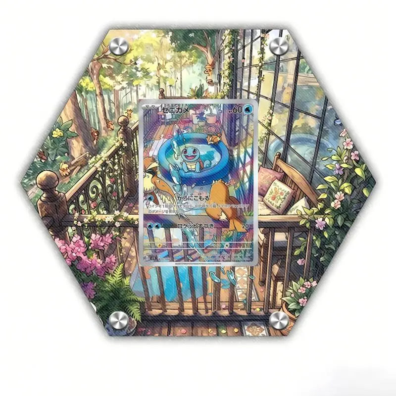 Pokemon Card Acrylic Hex Wall Tiles - Custom Extended Art - By Keepley