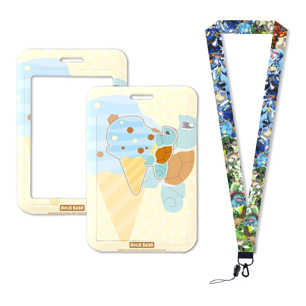 Pokemon Name Tag Card Holder with Lanyard - 52 Styles