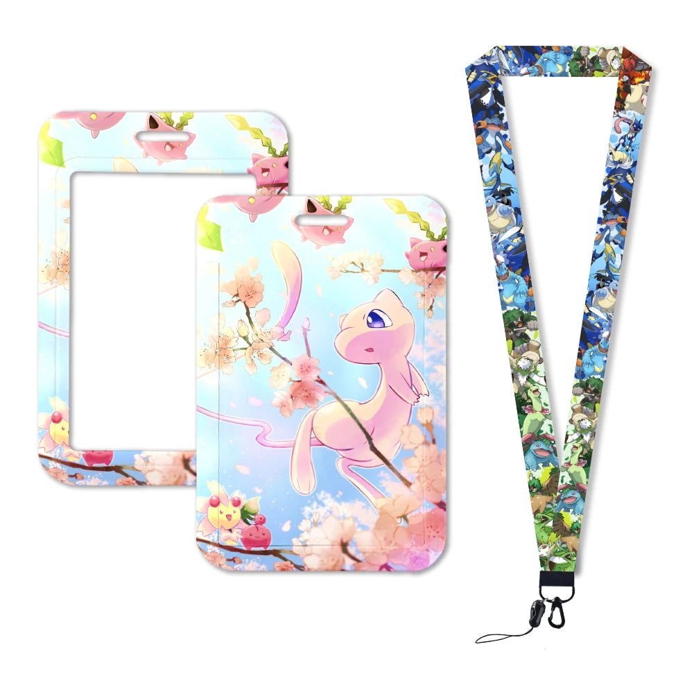 Pokemon Name Tag Card Holder with Lanyard - 52 Styles