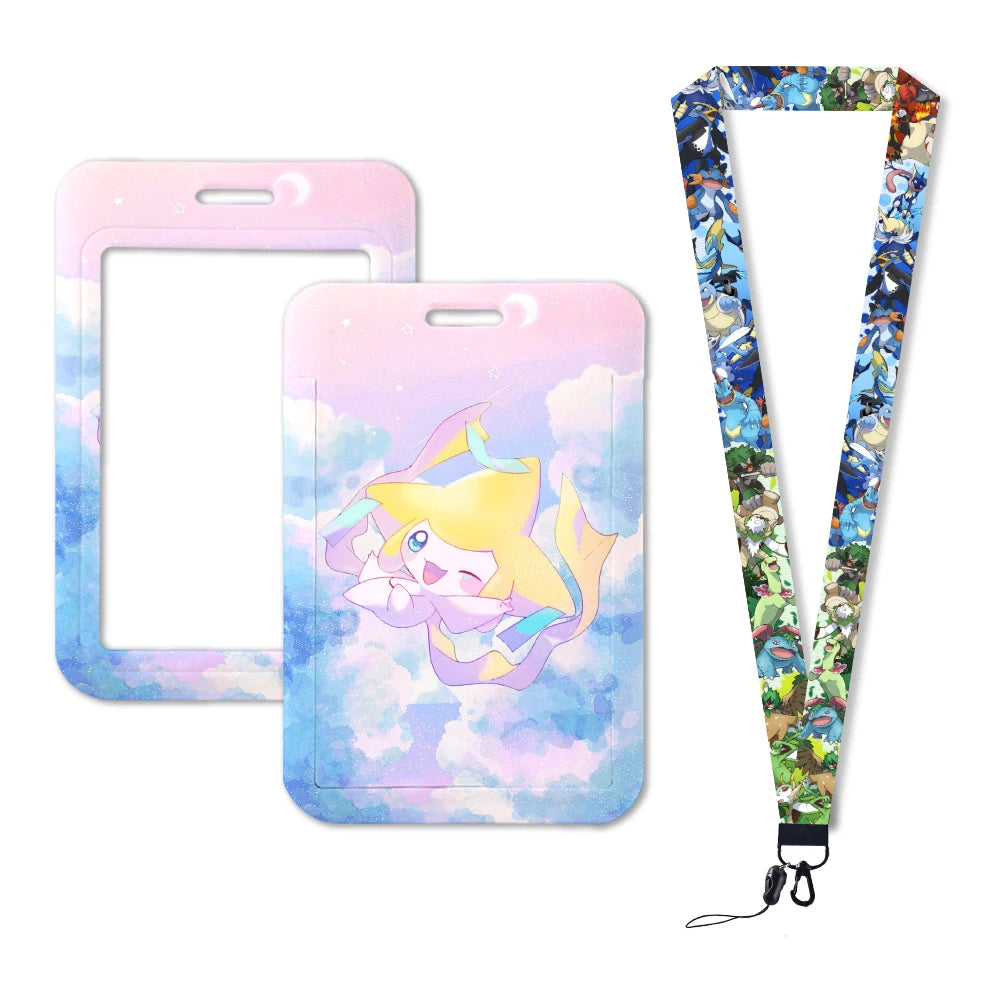 Pokemon Name Tag Card Holder with Lanyard - 52 Styles