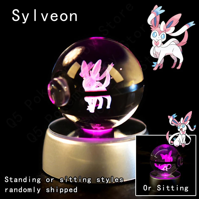 Pokemon Crystal Ball with Stand - 5 CM - 36 Styles