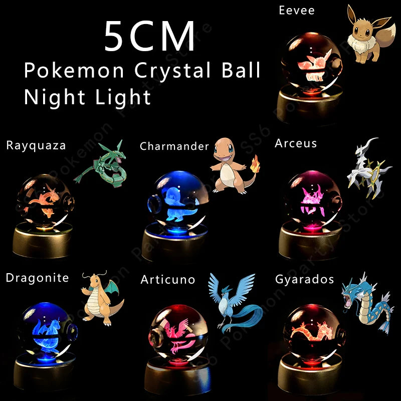 Pokemon Crystal Ball with Stand - 5 CM - 36 Styles
