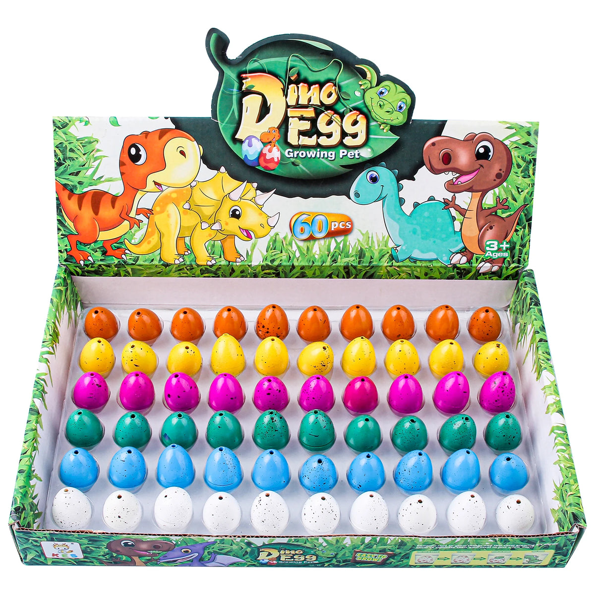 Sunpao - Magic Dinosaur Eggs - Hatches & Grows in Water - 60 Pack