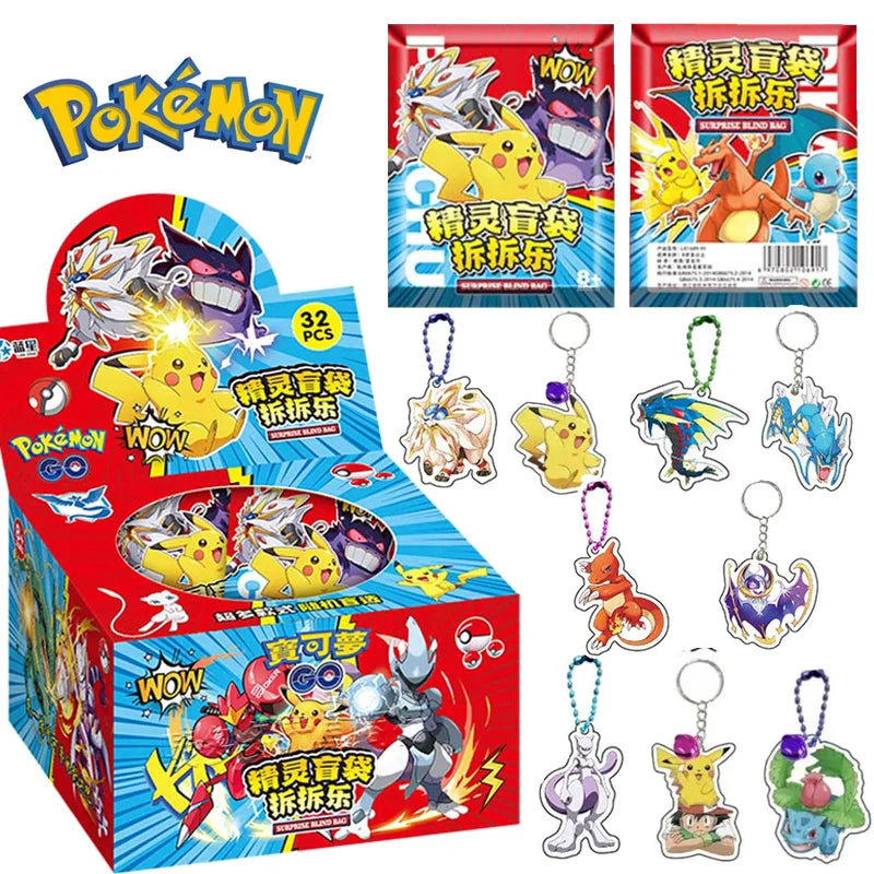 Blind Box - Acrylic Pokemon Keychain - 32 Pack