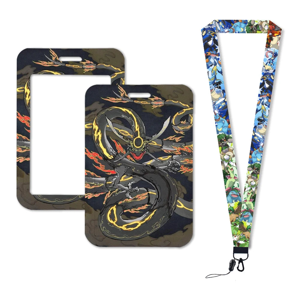 Pokemon Name Tag Card Holder with Lanyard - 52 Styles