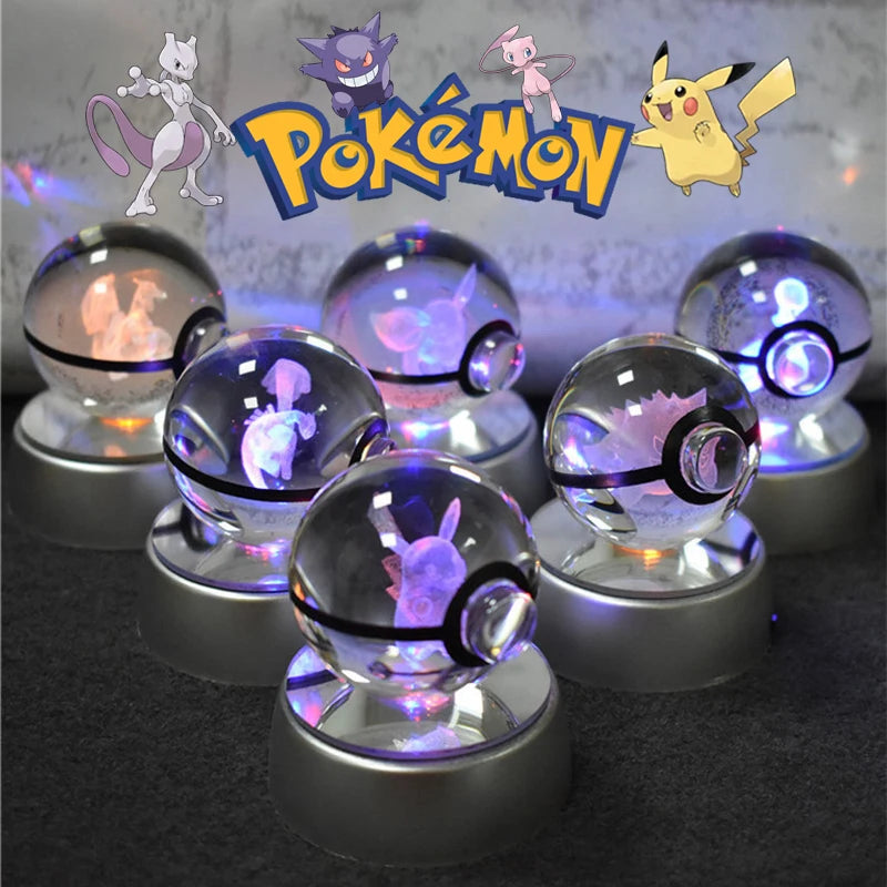 Pokemon Crystal Ball with Stand - 5 CM - 36 Styles