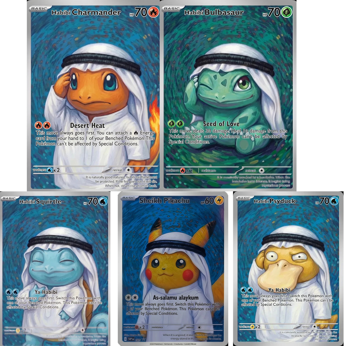 Fan Art Card Set - Pokemon - Habibis in Dubai by Keepley