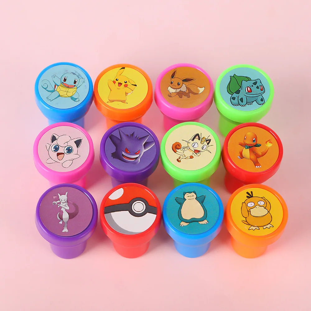 Pokemon Stamp Set - 12 Pieces