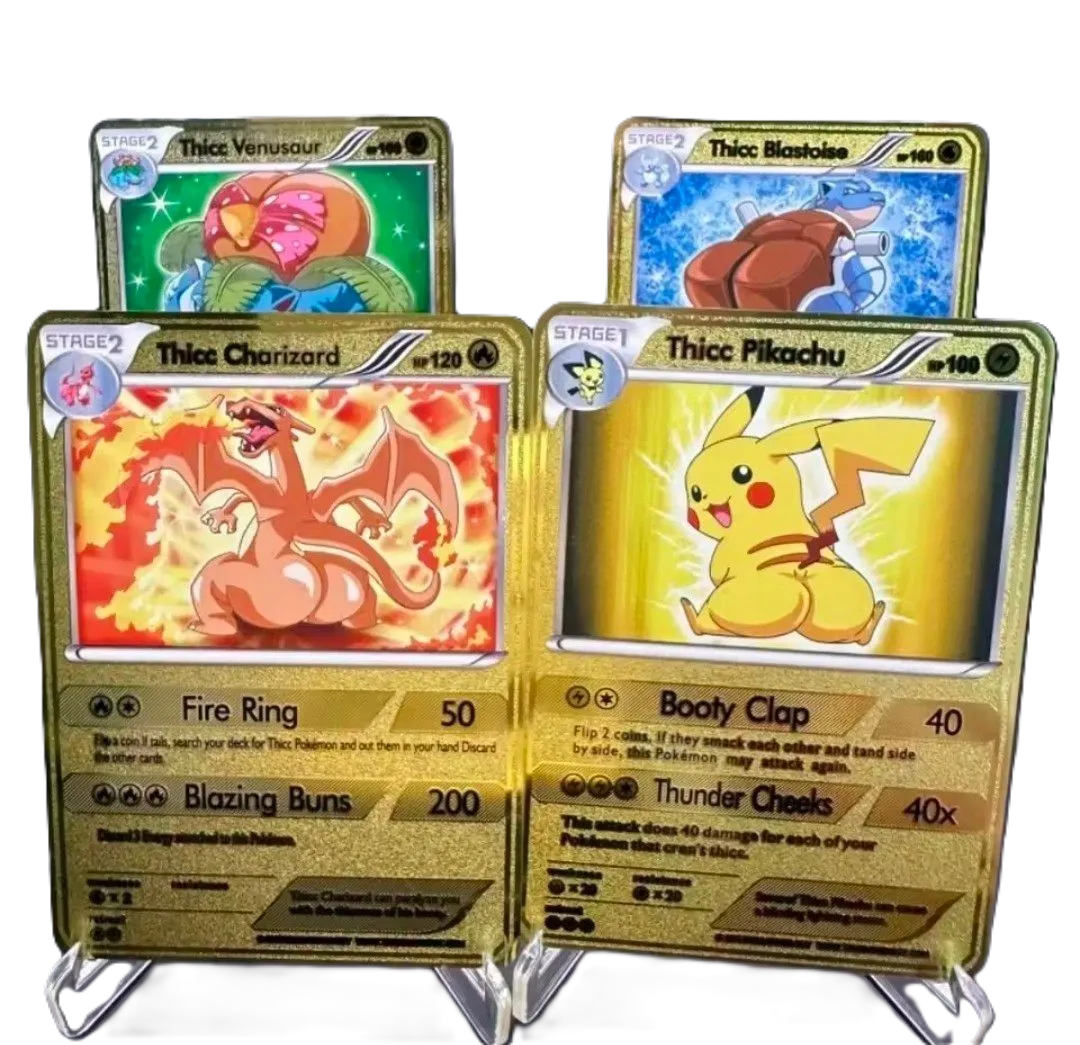 Jeu de cartes Fan Art - Pokémon - MÉTAL - Or épais par TBGuy