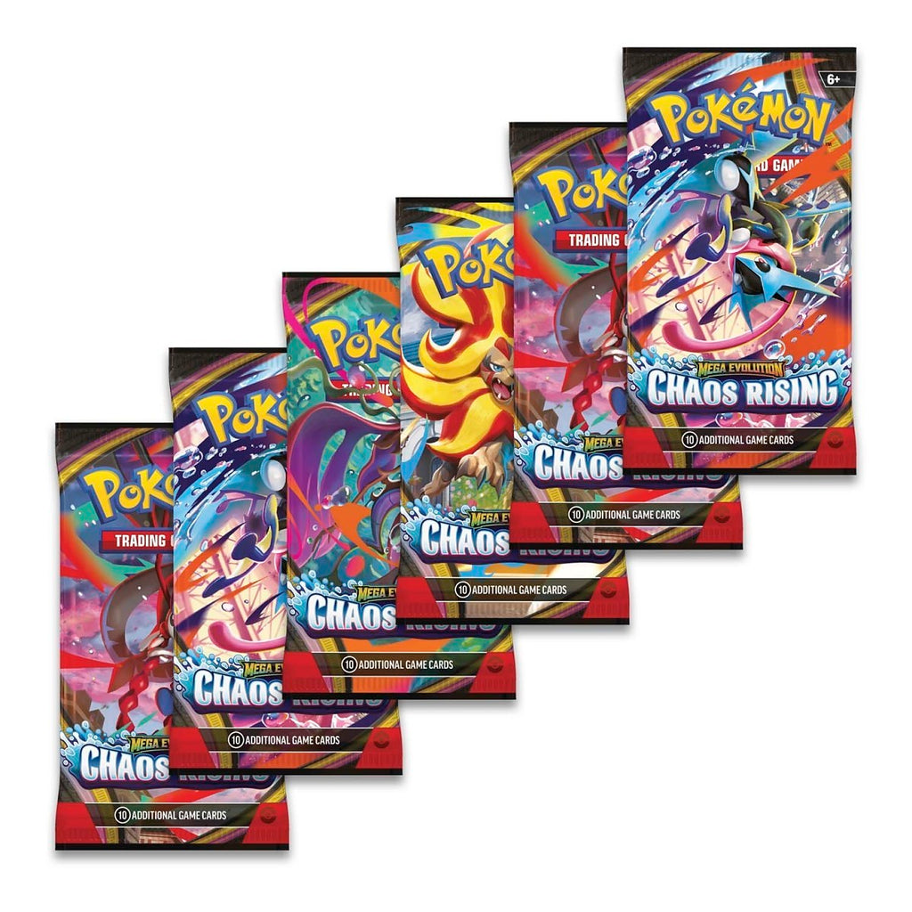 Pokémon JCC : Méga-Évolutions - Chaos Rising - Lot de boosters - 6 paquets
