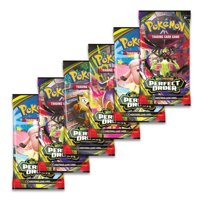 Pokémon TCG: Méga-Évolutions - Ordre Parfait - Lot de Boosters - 6 Paquets